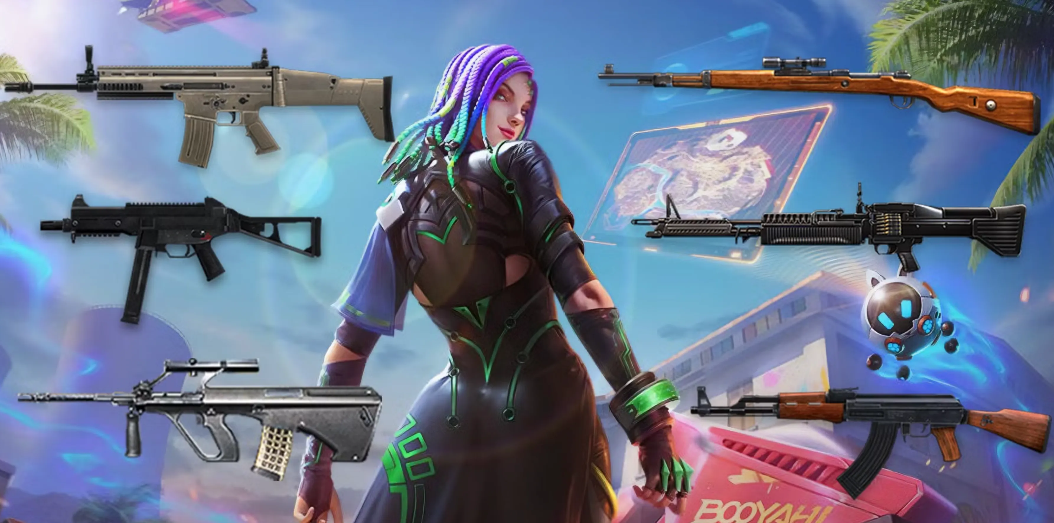 best weapons in free fire